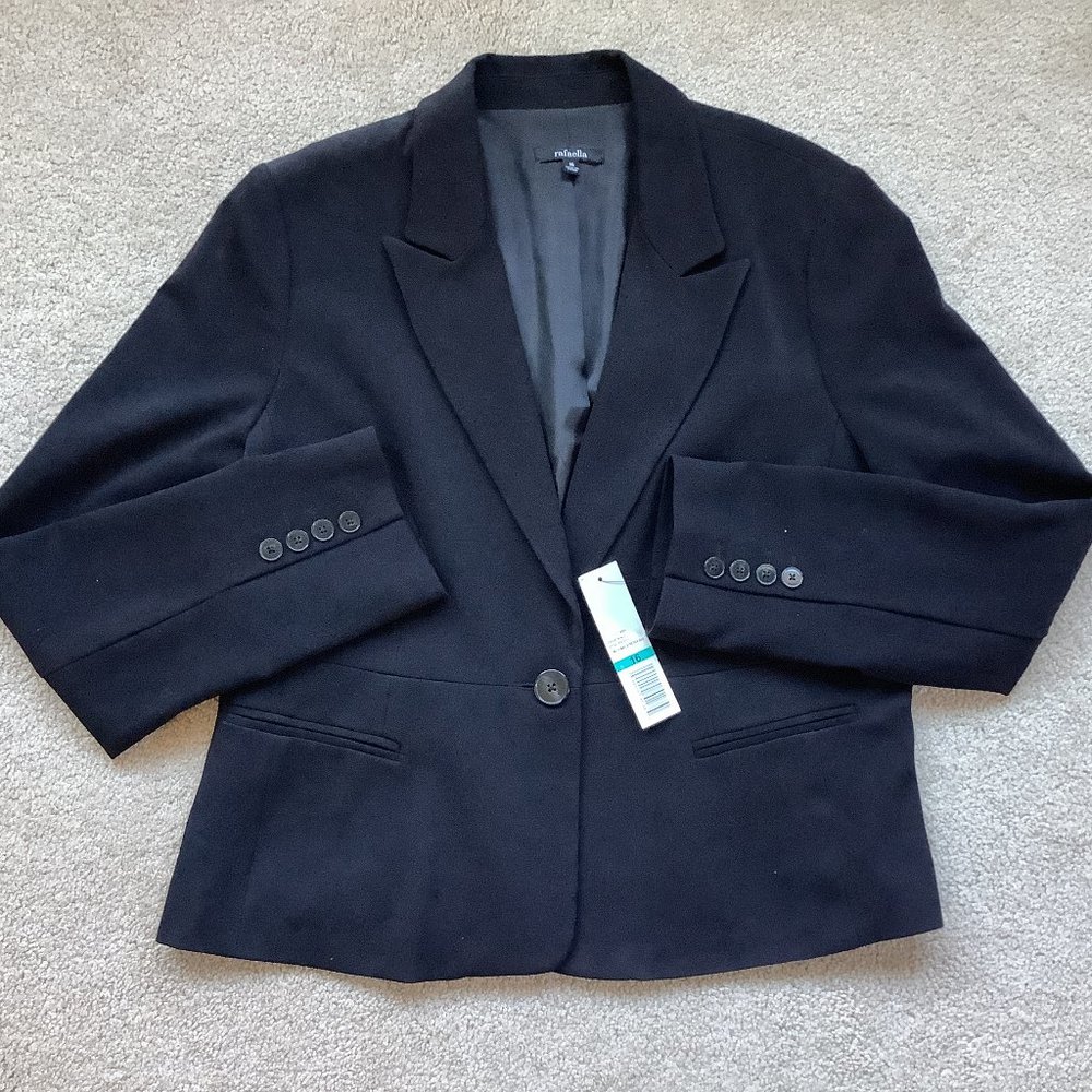 Rafaella Black Blazer size 16 NWT